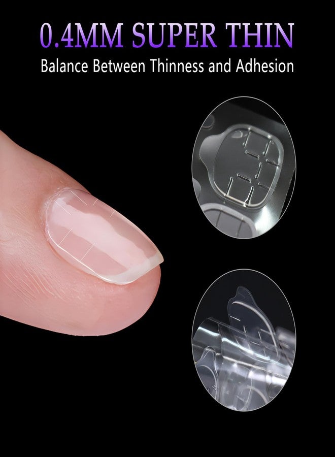 Laza 10 Sheets 240Pcs Ultra-Thin Clear Nail Adhesive Tabs 12 Sizes Waterproof Fake Nails Glue Sticker Super Sticky Nail Bond Double Sided Jelly Glue for Press On Nails Stickers Manicure Tabs - Image 2